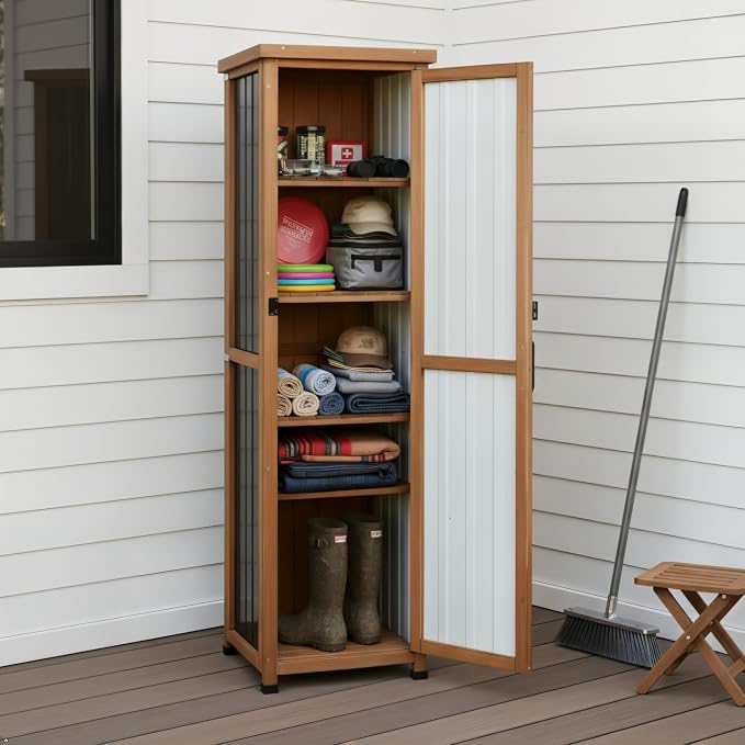 62" H Tall Narrow Outdoor Storage Cabinet - Image 3