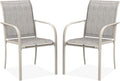 DIFY Patio Dining Chairs Set of 2, Stackable Outdoor Metal Chairs by DIFY