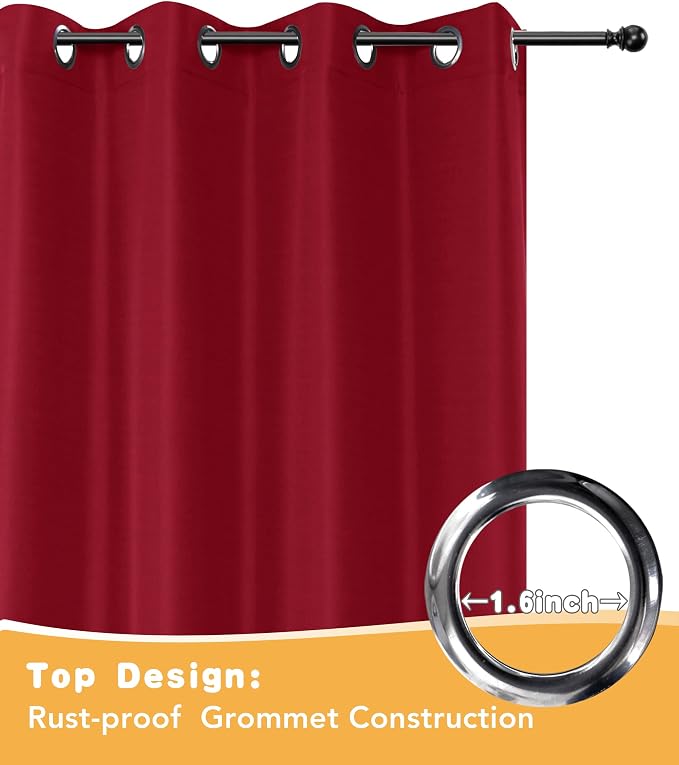 HolidayIdeas Red Outdoor Curtains - Image 4