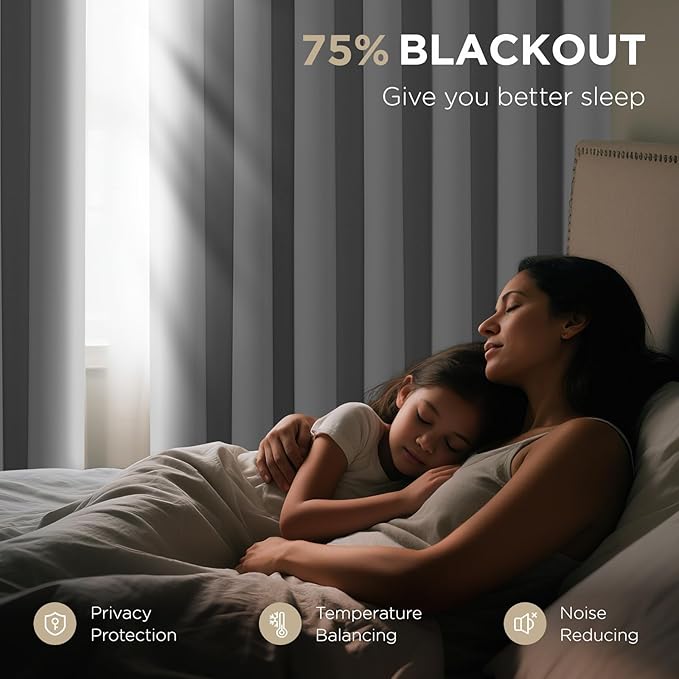 Joydeco Blackout Patio Sliding Door Curtains, Privacy Room Divider Curtains | - Image 6