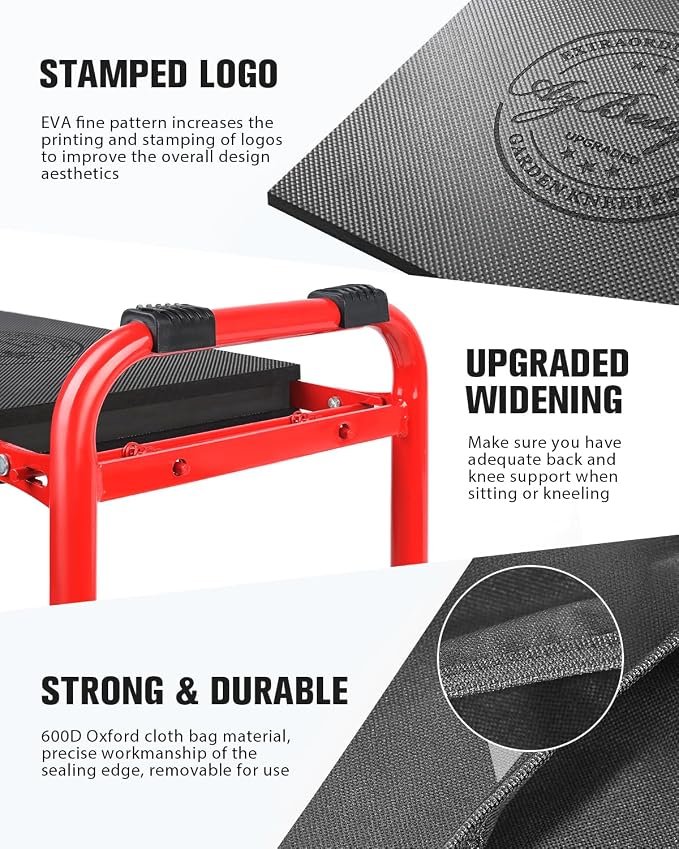 AZBESTPRO Garden Kneeler and Seat Heavy Duty, Upgraded Foldable Gardening Stool - Image 5