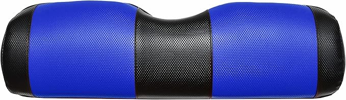 Seat Cover Replacement for Yamaha Drive or G-29 Golf Cart - Front Bench Seat - Premium Marine Vinyl - 5 Panel Stitching - Staple On Installation - Two-Tone Golf Cart Seat Covers (Black & Blue)