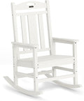 Oversized Outdoor Rocking Chair, High Back Patio Rocker by CIOKEA