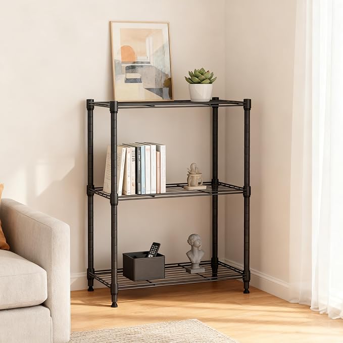 M MZG 450 lbs Steel Storage Shelving 3-Tier Utility Shelving Unit Steel - Image 4