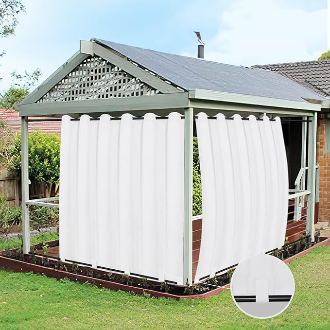 Easy-Going Outdoor Curtains for Patio 1 Panel, 110x108 inch, Weatherproof by Easy-Going