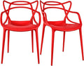 2xhome Modern Dining Chair | Stackable Indoor or Outdoor Entangled Side Chair | by 2xhome