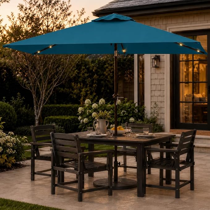 6.5 x 10ft Rectangular Patio Umbrella by PatioKingdom