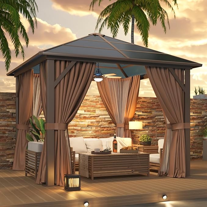 Aoxun 10'x10' Hardtop Gazebo - Image 3