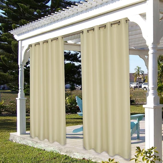 BONZER Outdoor Curtains for Patio Waterproof Thick | Privacy Grommet Light - Image 7