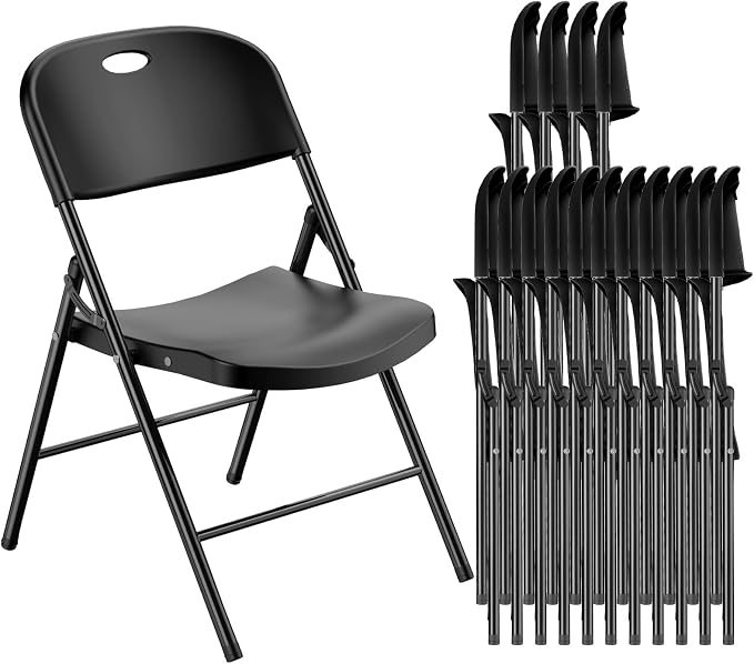 Nazhura 350 Weight Limit Heavy Duty Plastic Folding Chair by NazhuraGoodCompanionAtHome