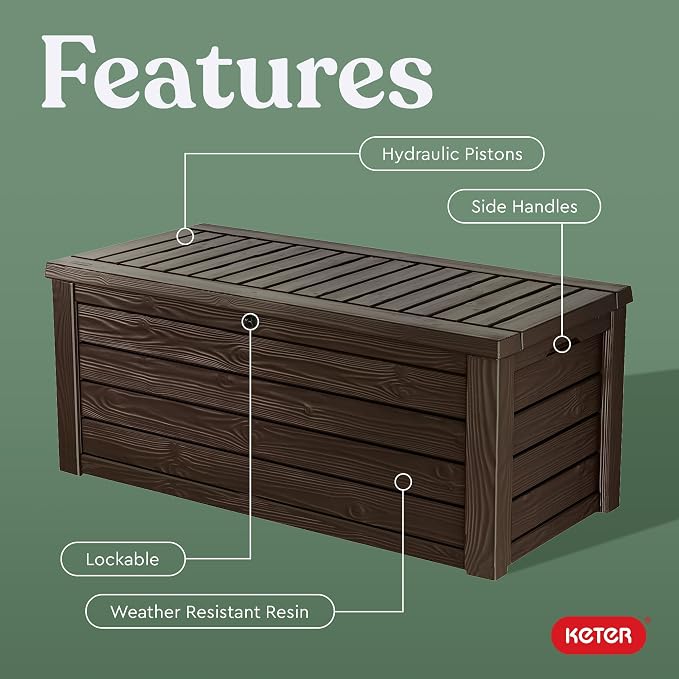 Keter Westwood 150 Gal Outdoor Storage Box - Image 4