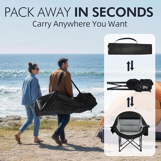 Oversized Camping Chair for Adults 2 Pack - Image 7