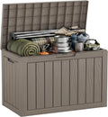60 Gal Outdoor Storage Box Waterproof Lockable Resin Deck Box | UV-resistant by EASYUP