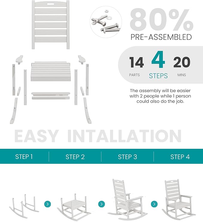 SERWALL 2-Pc Rocking Chair Set - Image 5