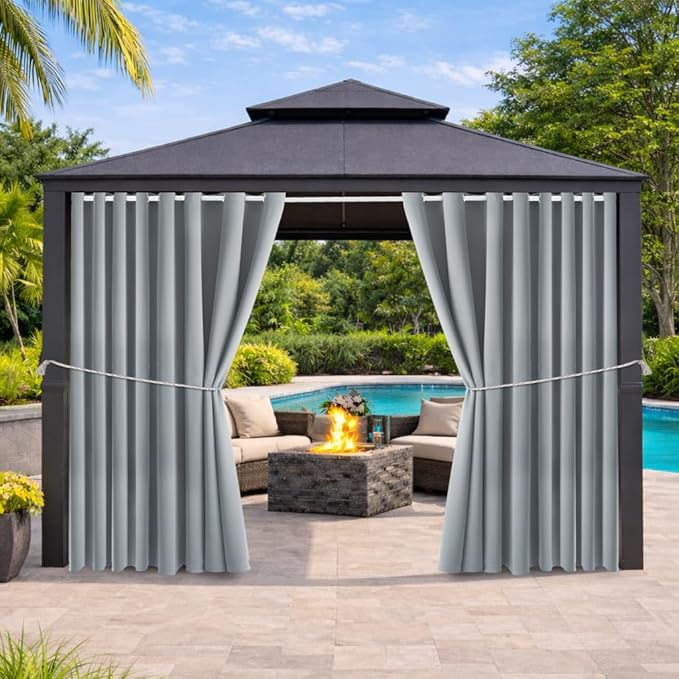 Waterproof Outdoor Curtain W105 x L95 by DivaenCamino