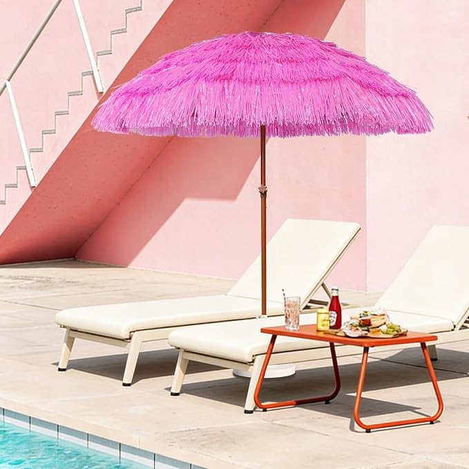AMMSUN 7.5ft Hula Thatched Hawaiian Tiki Patio Beach Umbrella - Image 7