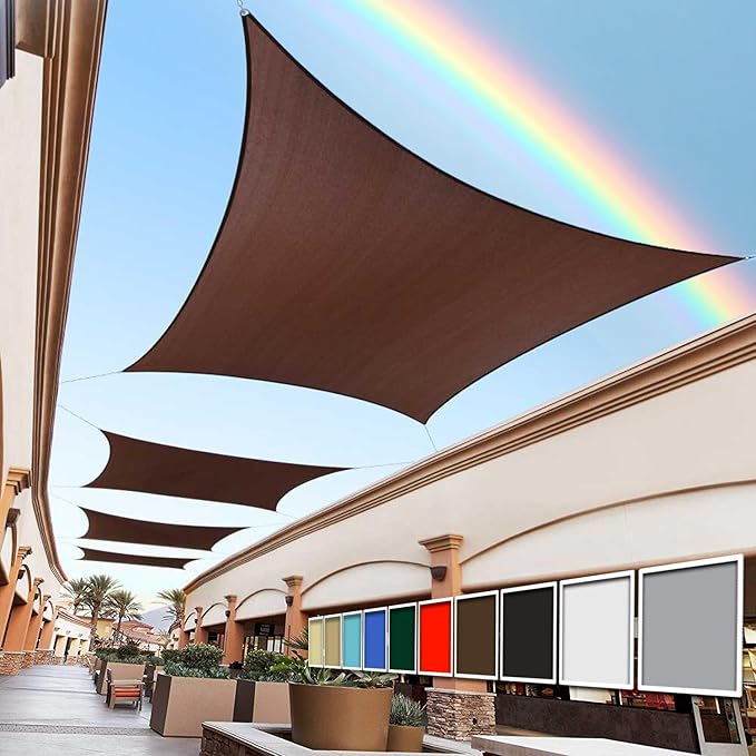 Royal Shade 9' x 11' Custom Size Brown Rectangle Sunshade Sail by RoyalShade