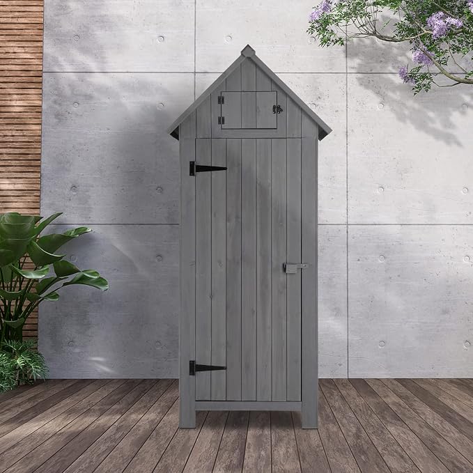 Outvita Outdoor Storage Shed, 70 Inch, Waterproof Tool Storage Cabinet - Image 6