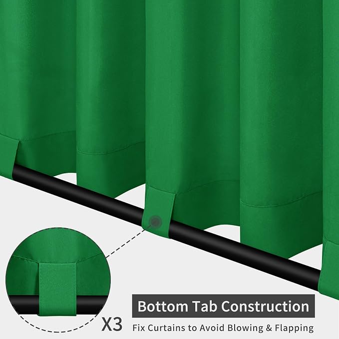 Easy-Going Outdoor Patio Curtains 2 Panels, 54x120 inch, Porch and Pergola - Image 3