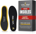 VKTRY Gold for Cleated Shoes - Carbon Fiber Performance Insoles Customized Athletic Inserts for Football, Baseball, Soccer, Golf, Lax & More | Run Fast, Jump High, US M9-9.5, W11-11.5, <120lb