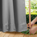 NICETOWN 2 Panels Outdoor Curtains Waterproof W52xL108 Silver Grey | Windproof by NICETOWN