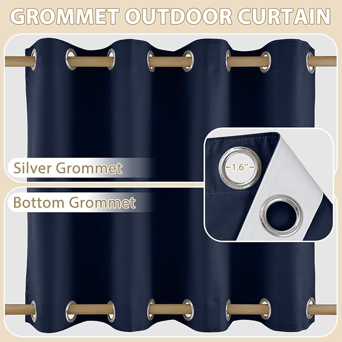 HDCAXKJ Waterproof Outdoor Curtains - Image 3