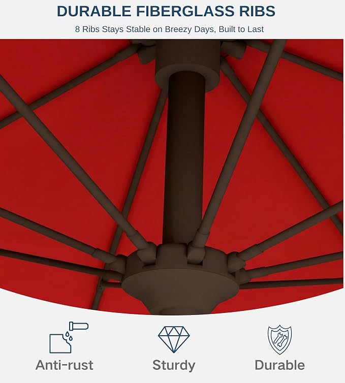 10FT Patio Umbrella, Outdoor Umbrella - Image 3