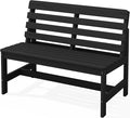 SERWALL Armless Outdoor Bench, All Weather HDPE Porch Bench, 1 Pack, Suitable by SERWALL