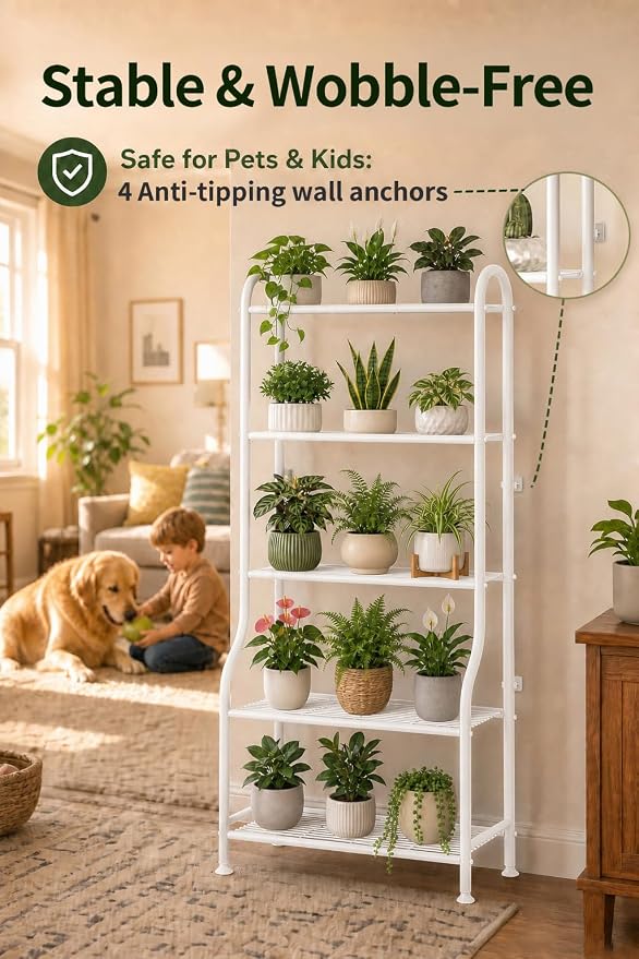 5-Tier Metal Plant Stand - Image 4