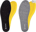 2 Pair -Shoe Inserts for Mens Memory Foam Insoles,Replacement Insoles for Work Boots Running Shoes, Cushion Shock Absorbing for Foot Pain Relief, Comfort Breathable Inner Soles 44EU,US11