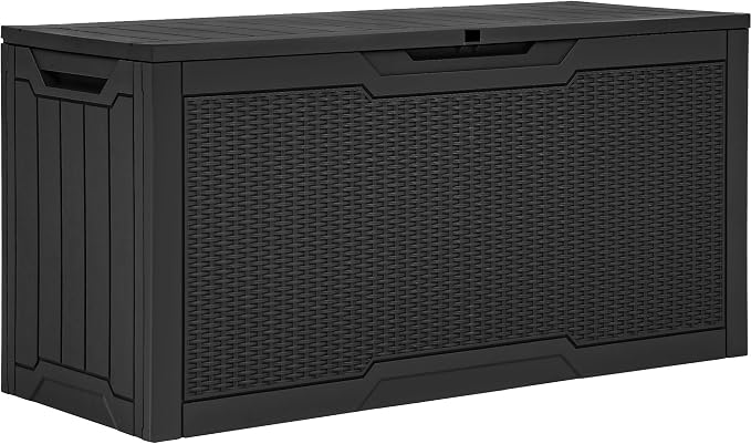 YITAHOME 80 Gallon Outdoor Storage Box | Large Water Resistant Resin Deck Box by YITAHOME