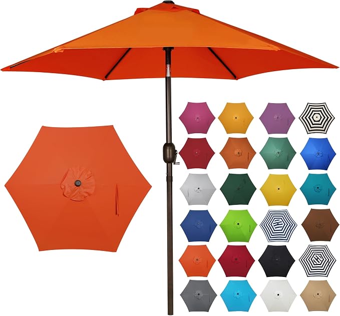 7.5 ft Patio Umbrella, Yard Umbrella, Outdoor Market Umbrella by Blissun