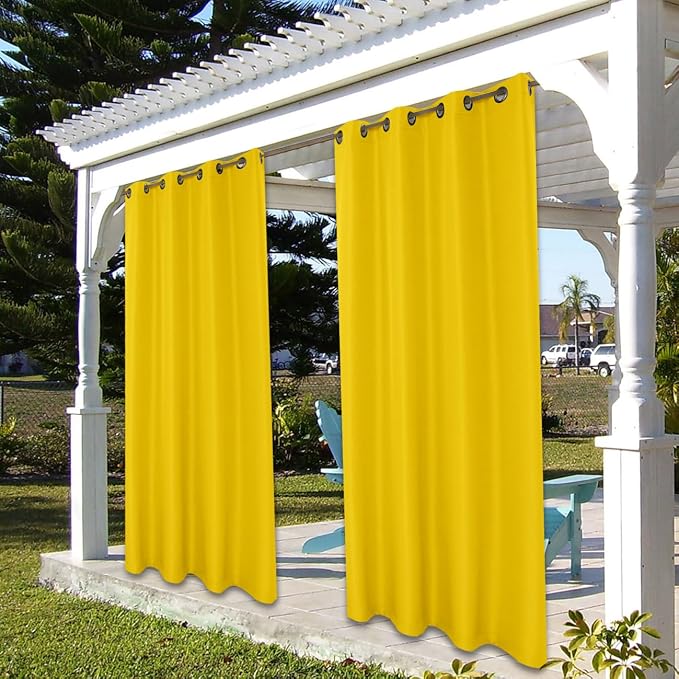 BONZER Outdoor Curtains for Patio Waterproof Thick | Privacy Grommet Light - Image 8