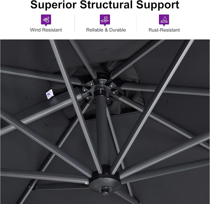 PURPLE LEAF Outdoor Umbrella - Image 4