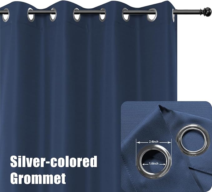 BONZER Outdoor Curtains for Patio Waterproof Thick | Privacy Grommet Light - Image 2