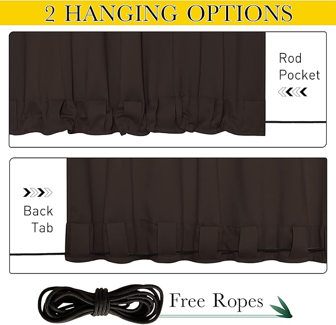 NICETOWN 2 PCs Weighted Outdoor Curtains - Image 7