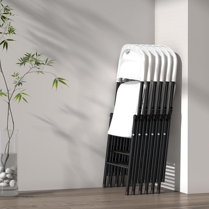 Nazhura 350 Weight Limit Heavy Duty Plastic Folding Chair - Image 5
