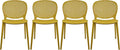 2xhome Set of 4 Patio Dining Chairs | Modern Stackable Outdoor Pool Side Chair by 2xhome