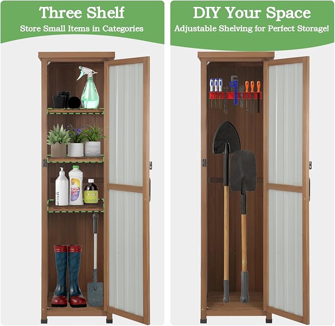 PetsCosset 62" H Outdoor Corner Storage Cabinet - Image 4