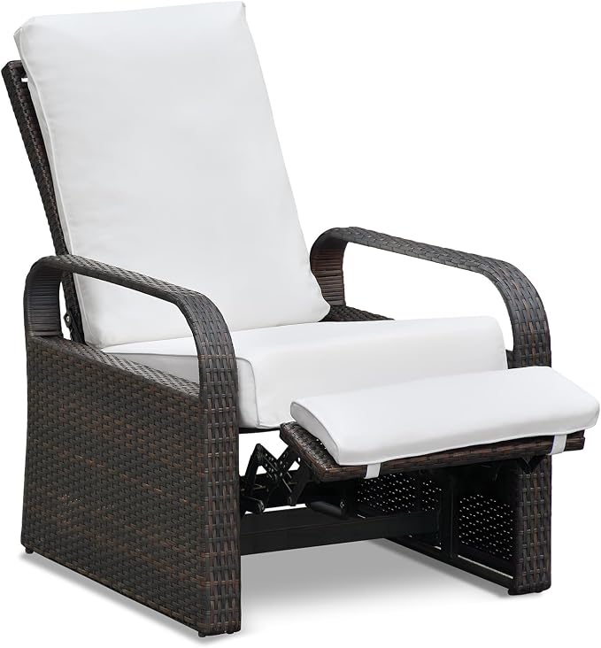 Outdoor Recliner, Aluminum Frame Patio Chaise Lounge Chairs - Image 8