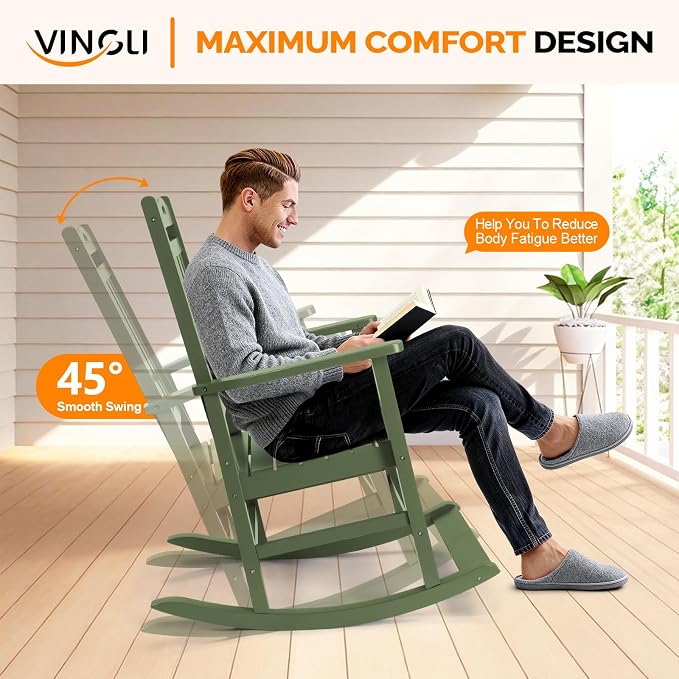 VINGLI Outdoor Rocking Chair - Image 7