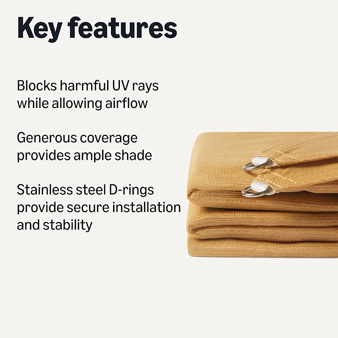 Amazon Basics Outdoor Patio Sun Shade Sail - Image 2