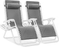 Best Choice Products Set of 2 Adjustable Steel Mesh Zero Gravity Lounge Chair by Unknown