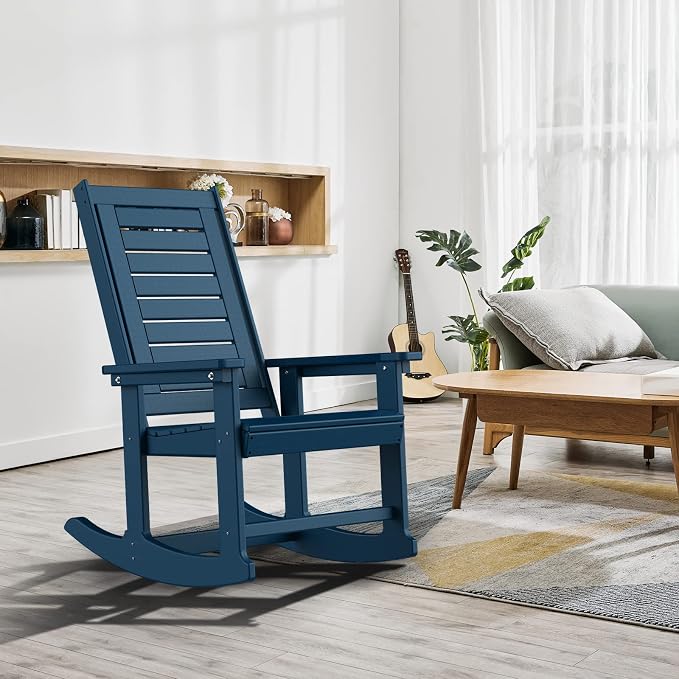GREENVINES Oversized Outdoor Rocking Chair, HDPE Rocker - Image 2