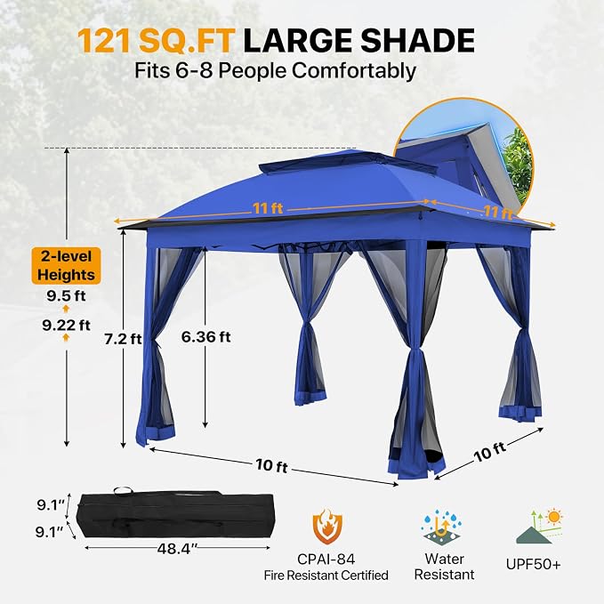 COOS BAY 11x11 Pop Up Gazebo - Image 3