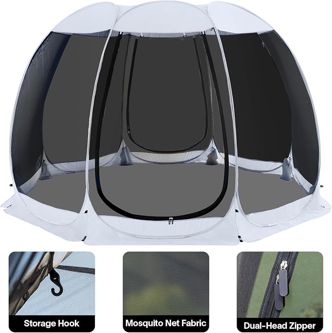 Alvantor Pop Up Screen House Tent, Instant Outdoor Gazebo - Image 6