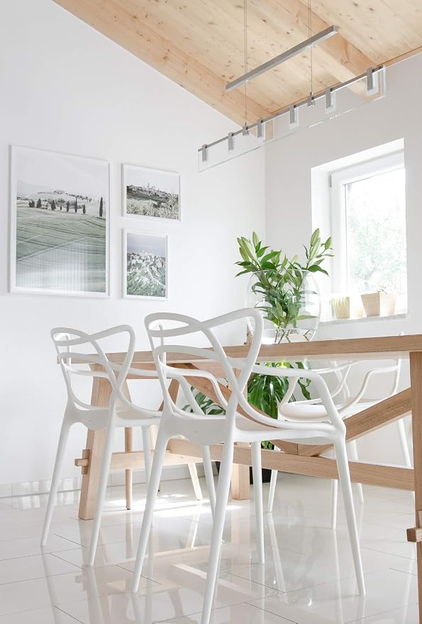 2xhome Modern Dining Chair | Stackable Indoor or Outdoor Entangled Side Chair | - Image 5