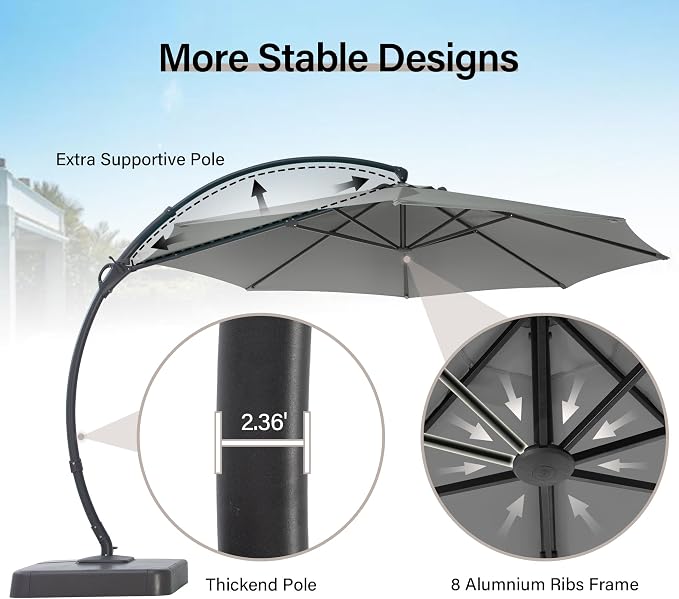 11ft Patio Cantilever Umbrella - Image 7