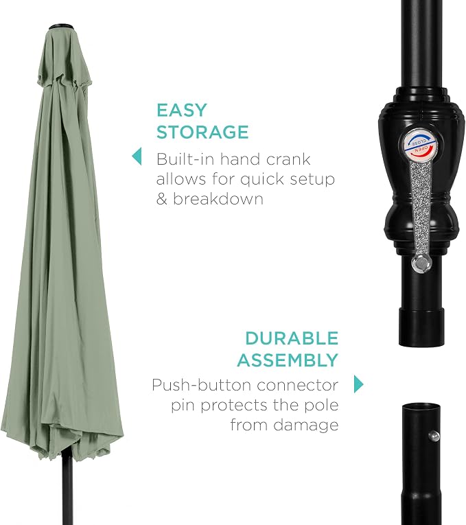 Best Choice Products 10ft Outdoor Patio Umbrella, Outdoor Table Umbrella - Image 6