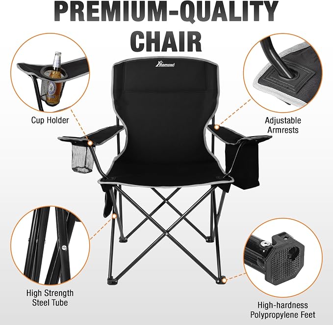 Lightweight 2Pcs Camping Chairs - Image 5